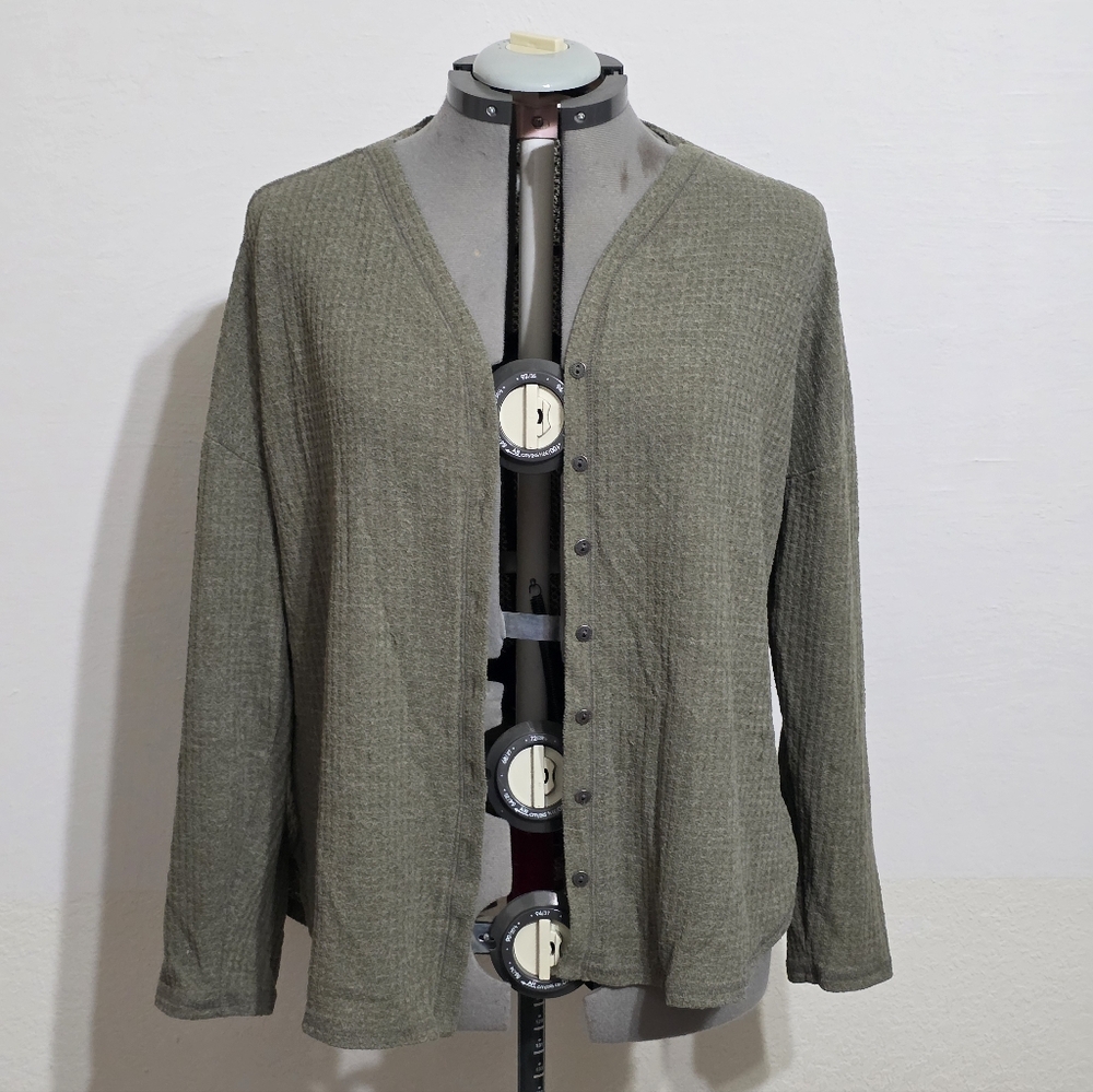 Sonoma Textured Knit Sweater in Olive